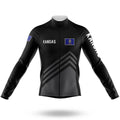 Kansas S4 Black - Men's Cycling Kit-Long Sleeve Jersey-Global Cycling Gear