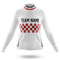 Custom Team Name M7 White - Women's Cycling Kit-Long Sleeve Jersey-Global Cycling Gear