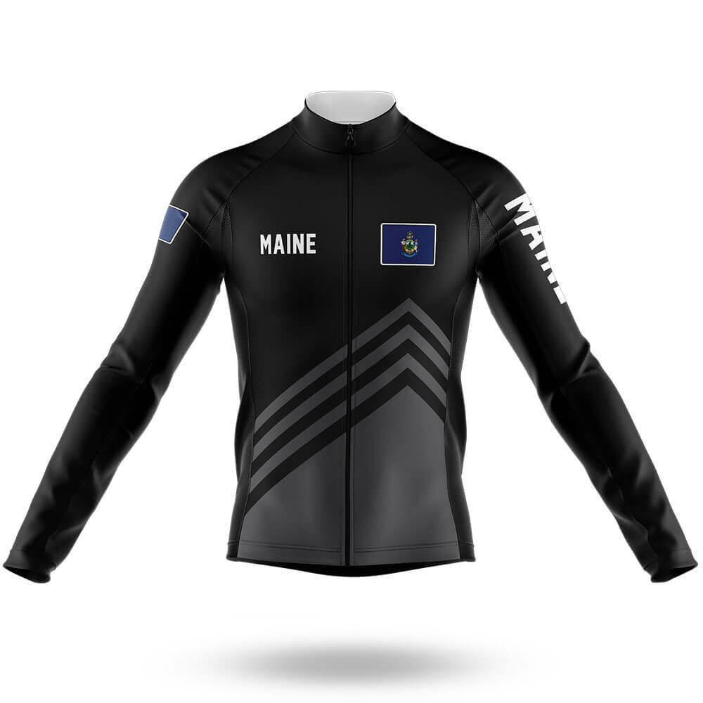 Maine S4 Black - Men's Cycling Kit-Long Sleeve Jersey-Global Cycling Gear