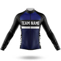 Custom Team Name M6 Navy - Men's Cycling Kit-Long Sleeve Jersey-Global Cycling Gear