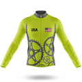 USA S24 - Men's Cycling Kit-Long Sleeve Jersey-Global Cycling Gear