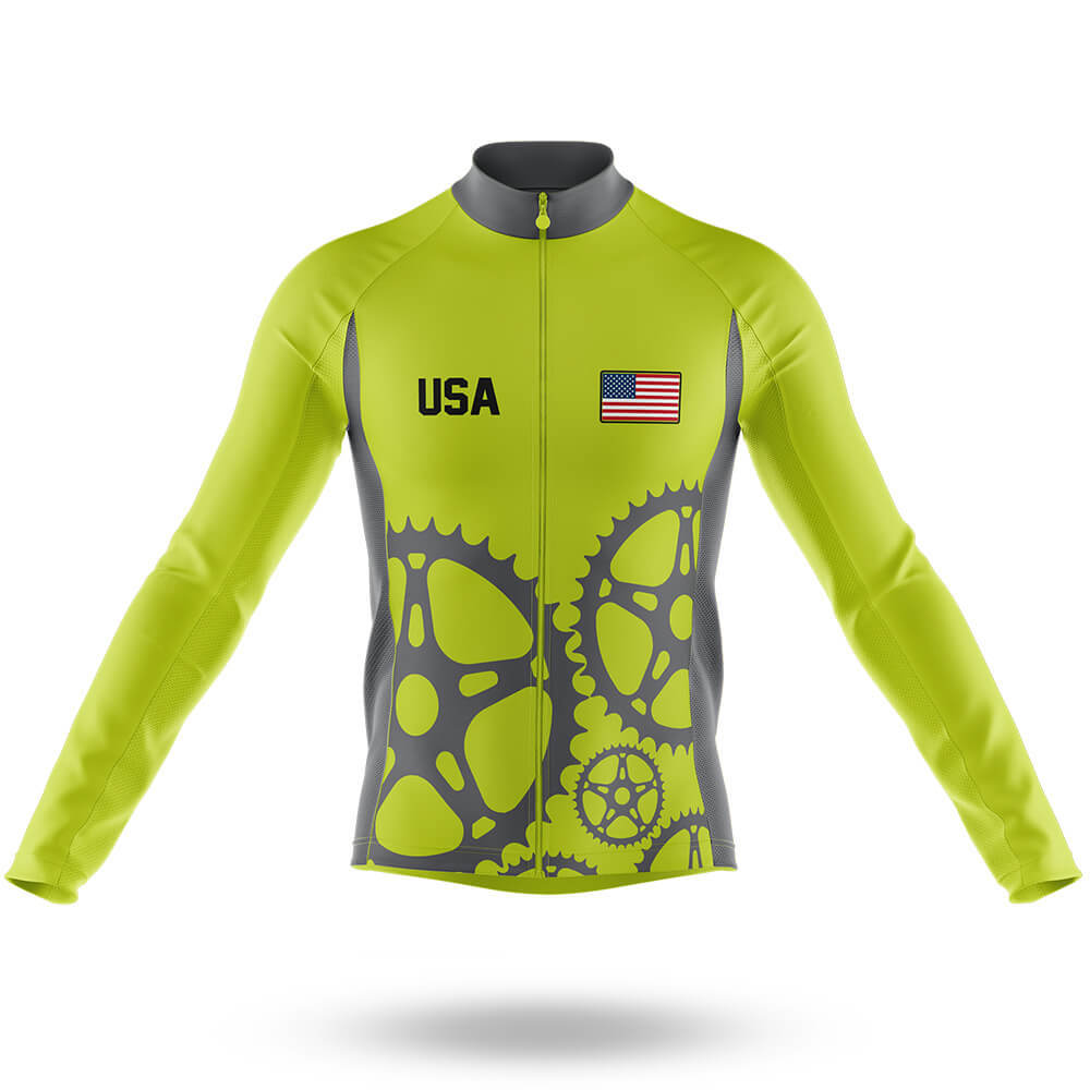 USA S24 - Men's Cycling Kit-Long Sleeve Jersey-Global Cycling Gear