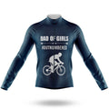 Dad Of Girls - Men's Cycling Kit-Long Sleeve Jersey-Global Cycling Gear