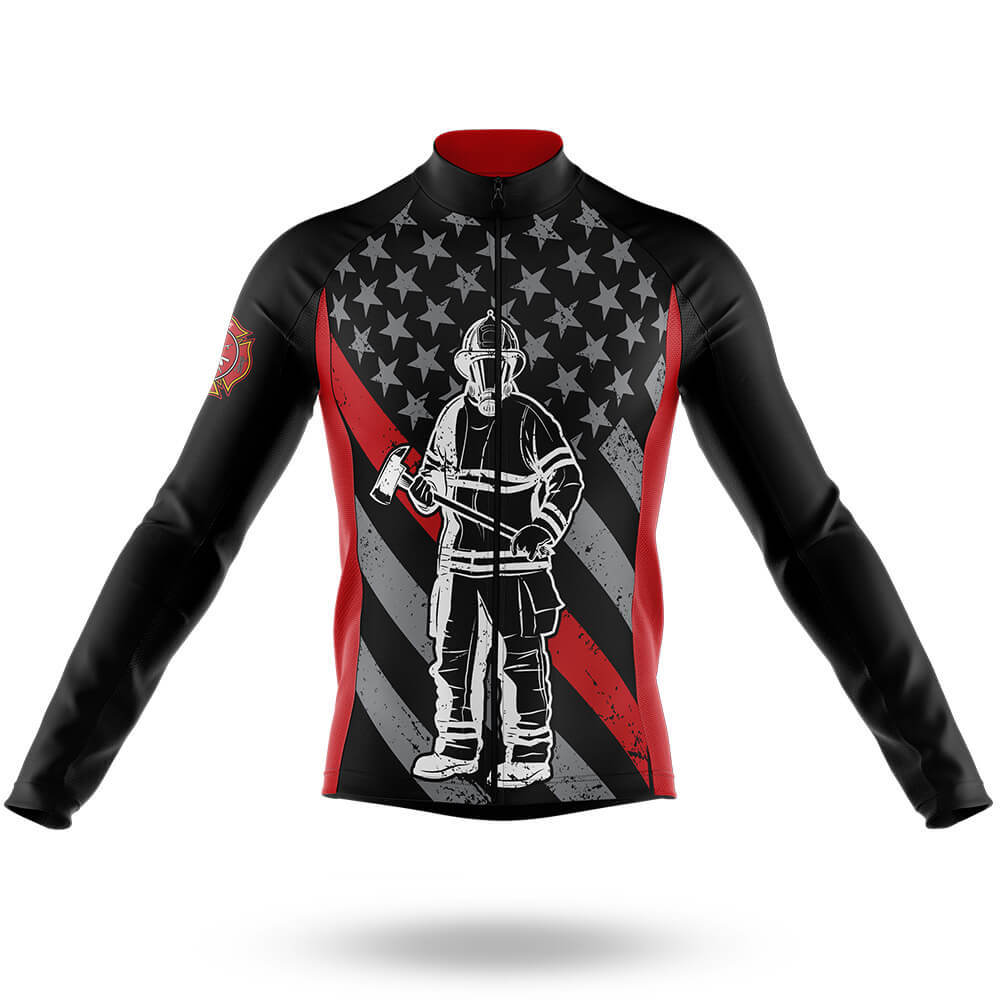 Thin Red Line V3 - Men's Cycling Kit-Long Sleeve Jersey-Global Cycling Gear