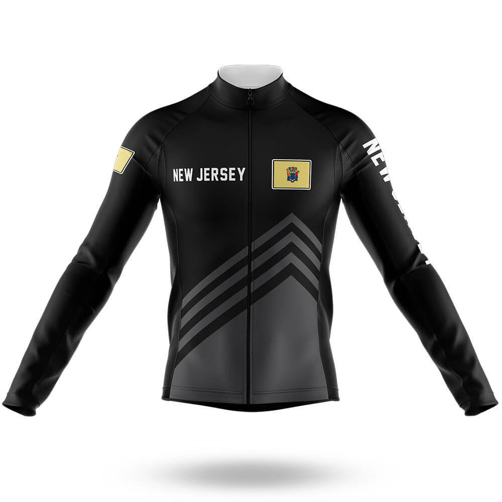 New Jersey S4 Black - Men's Cycling Kit-Long Sleeve Jersey-Global Cycling Gear