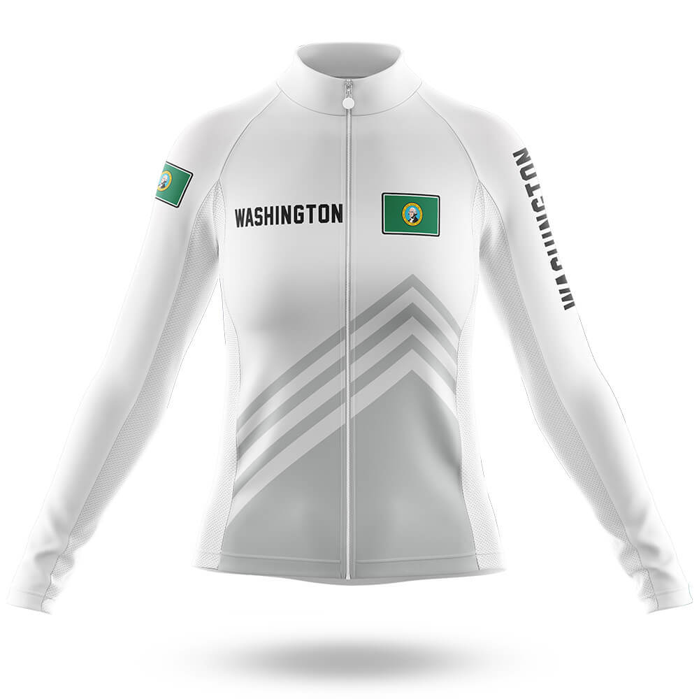Washington S4 White - Women - Cycling Kit-Long Sleeve Jersey-Global Cycling Gear
