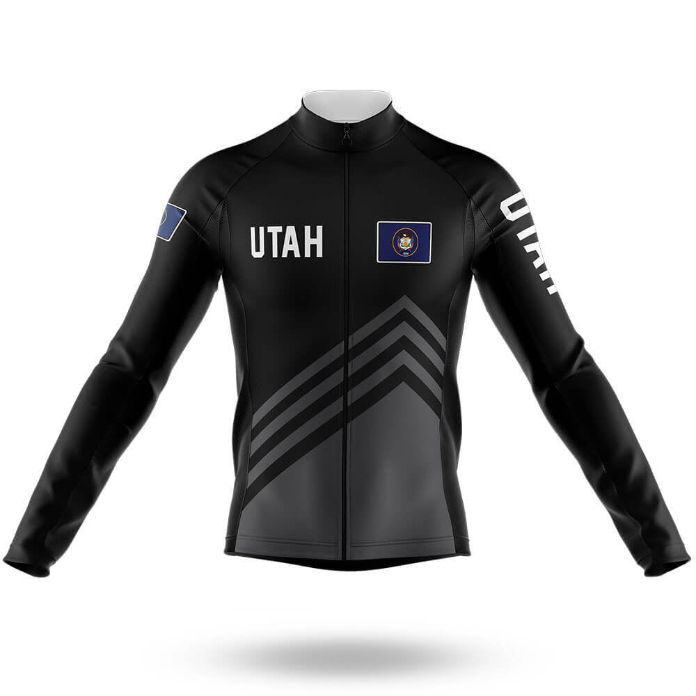 Utah S4 Black - Men's Cycling Kit-Long Sleeve Jersey-Global Cycling Gear