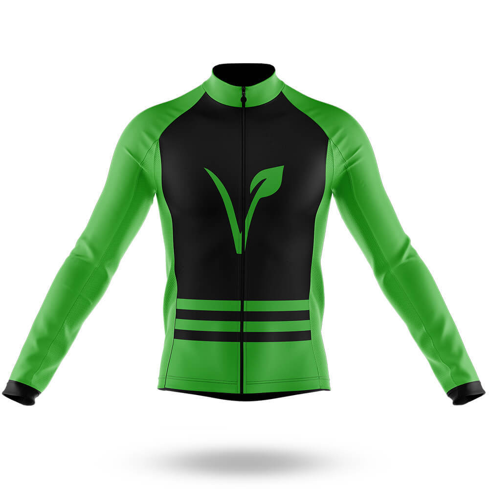 Simple Vegan - Men's Cycling Kit-Long Sleeve Jersey-Global Cycling Gear