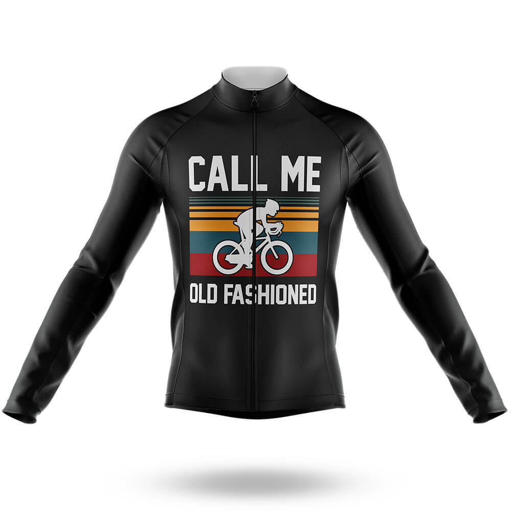Old Fashioned V2 - Black - Men's Cycling Kit-Long Sleeve Jersey-Global Cycling Gear