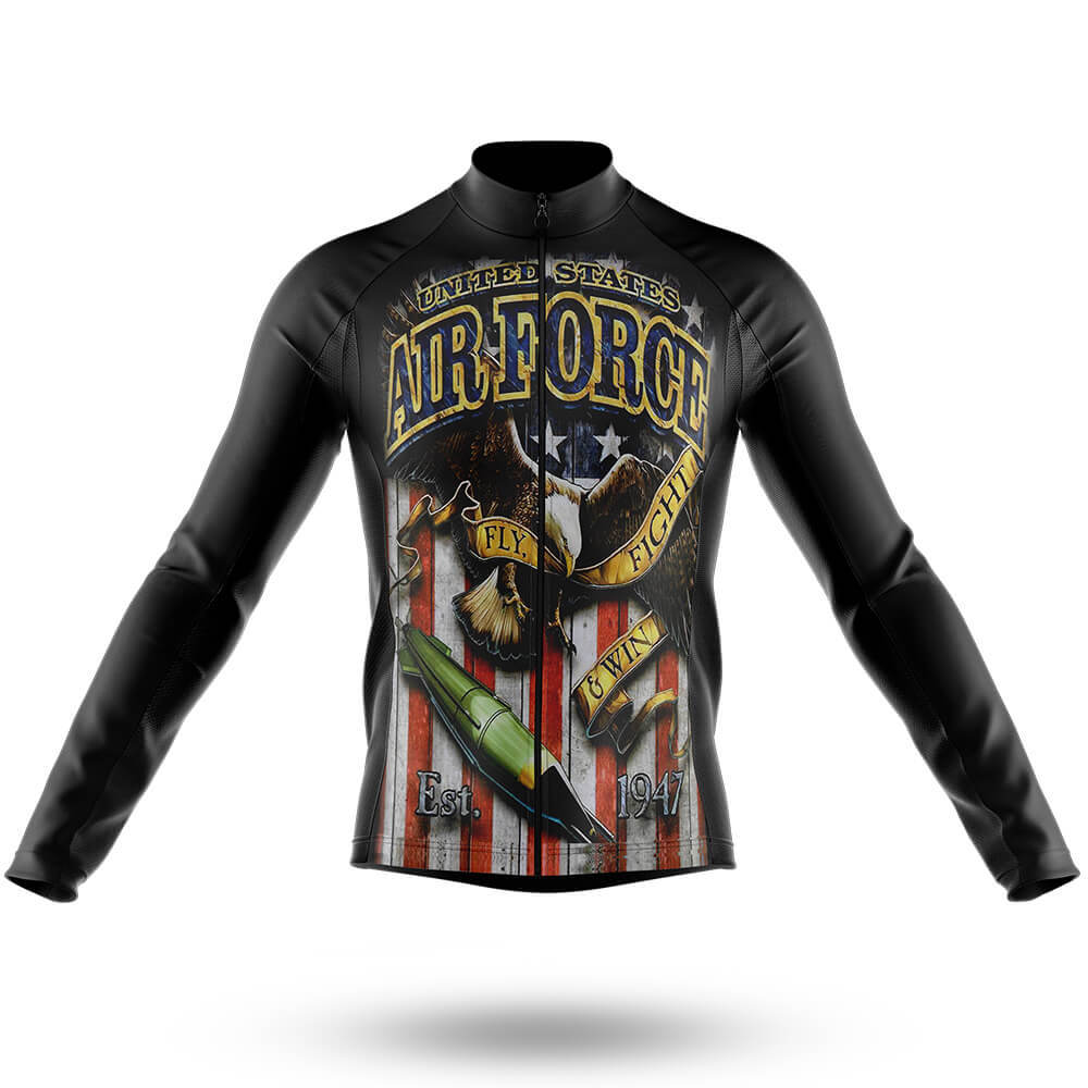 Retro Air Force - Men's Cycling Kit-Long Sleeve Jersey-Global Cycling Gear