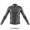 Simple Grey - Men's Cycling Kit-Long Sleeve Jersey-Global Cycling Gear