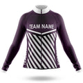 Custom Team Name M3 Dark Purple - Women's Cycling Kit-Long Sleeve Jersey-Global Cycling Gear