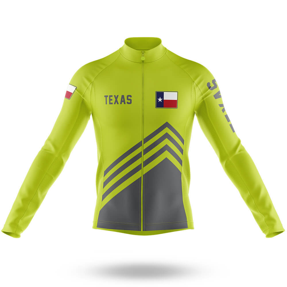 Texas S4 Lime Green - Men's Cycling Kit-Long Sleeve Jersey-Global Cycling Gear