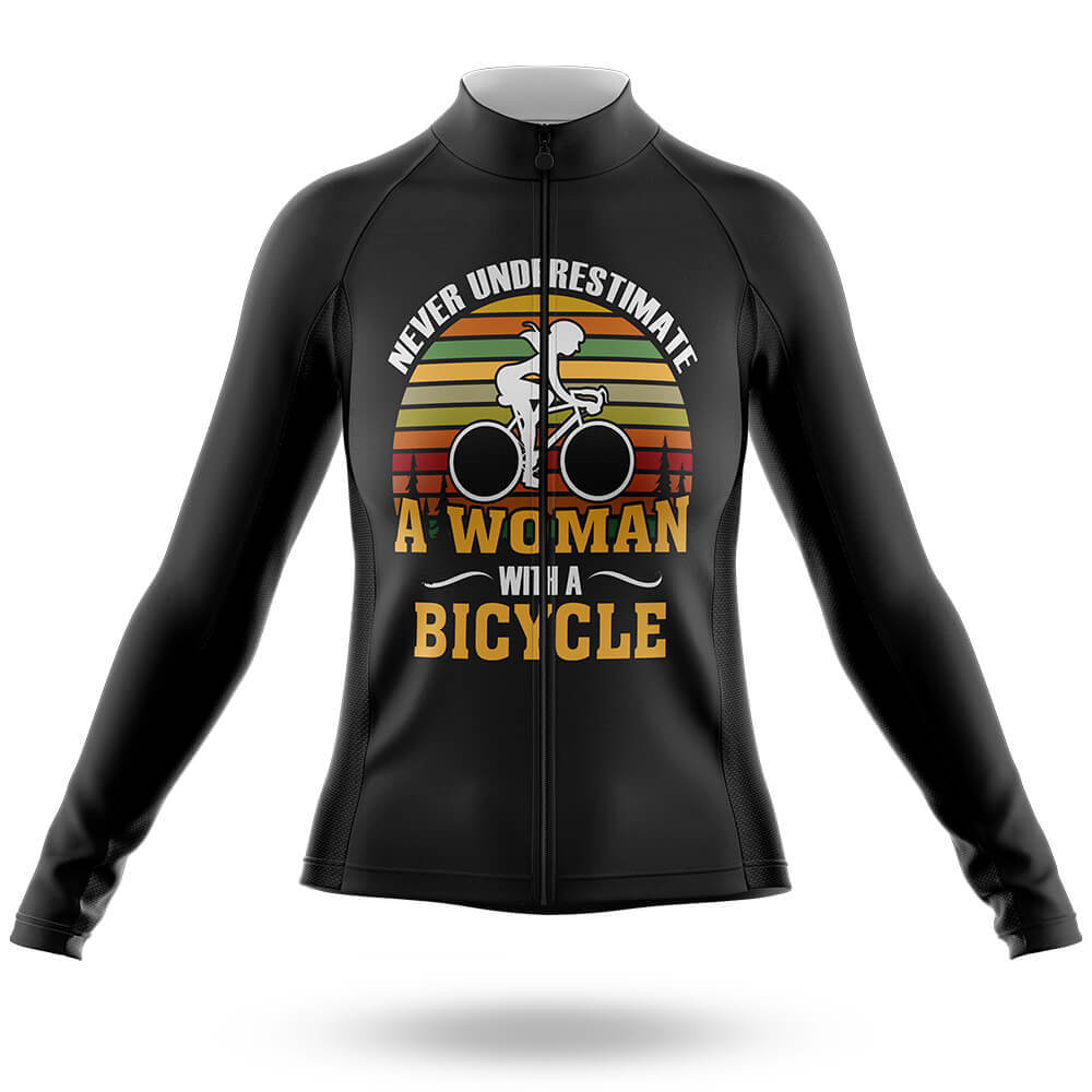 Woman Cycling V4 - Women - Cycling Kit-Long Sleeve Jersey-Global Cycling Gear