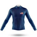 USA V2 - Navy - Men's Cycling Kit-Long Sleeve Jersey-Global Cycling Gear