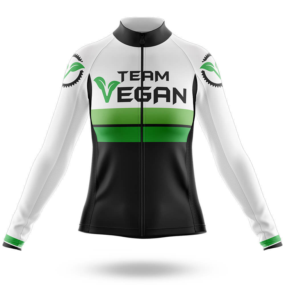 Team Vegan - Women's Cycling Kit-Long Sleeve Jersey-Global Cycling Gear