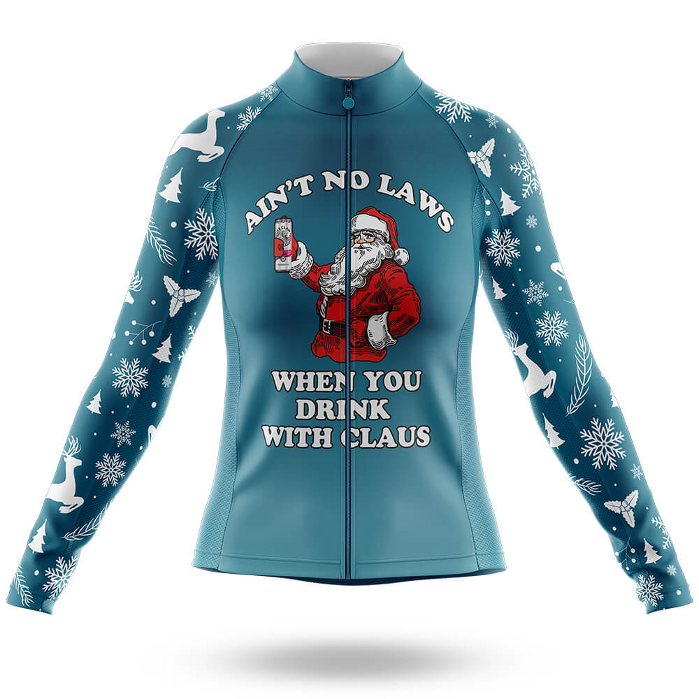 Drink With Claus - Women - Cycling Kit-Long Sleeve Jersey-Global Cycling Gear