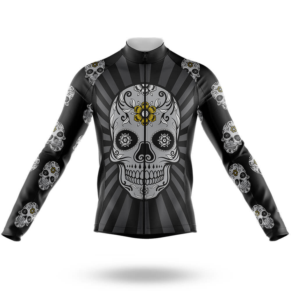 Black Skull - Men's Cycling Kit-Long Sleeve Jersey-Global Cycling Gear