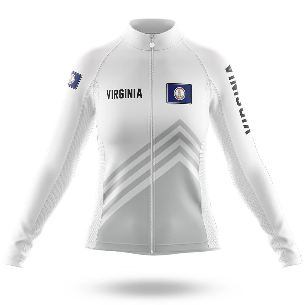 Virginia S4 White - Women - Cycling Kit-Long Sleeve Jersey-Global Cycling Gear