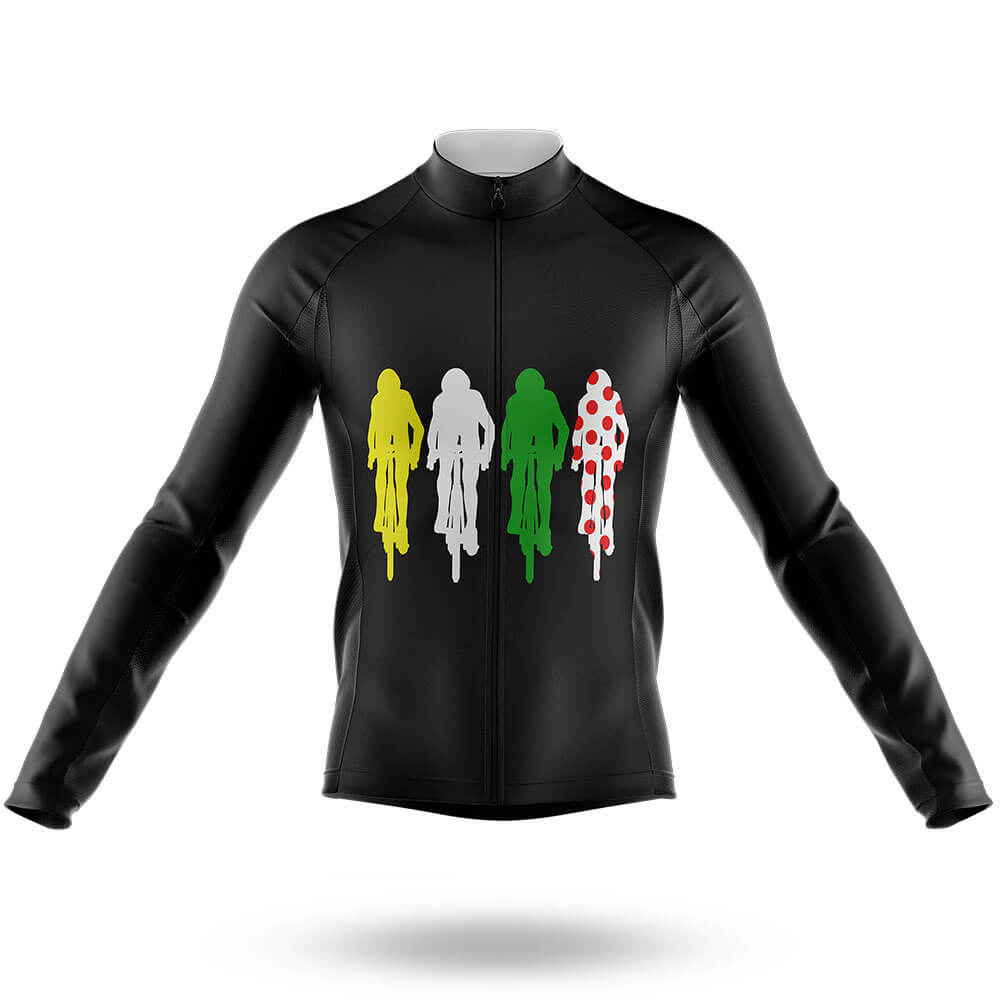 Colored Cyclists - Men's Cycling Kit-Long Sleeve Jersey-Global Cycling Gear
