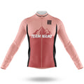 Custom Team Name V3 Pink - Men's Cycling Kit-Long Sleeve Jersey-Global Cycling Gear