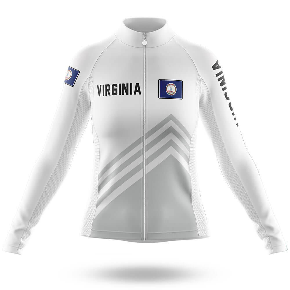 Virginia S4 White - Women - Cycling Kit-Long Sleeve Jersey-Global Cycling Gear