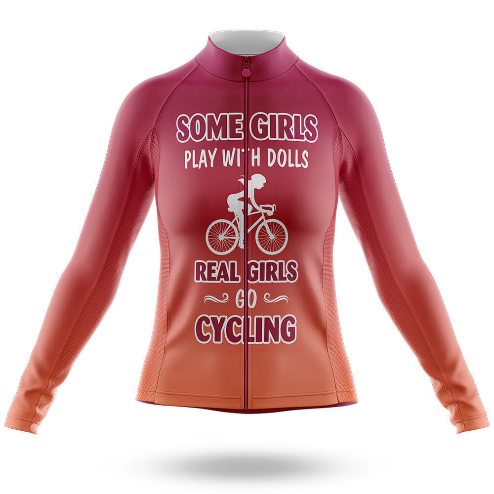 Real Girls Go Cycling V3 - Women's Cycling Kit-Long Sleeve Jersey-Global Cycling Gear