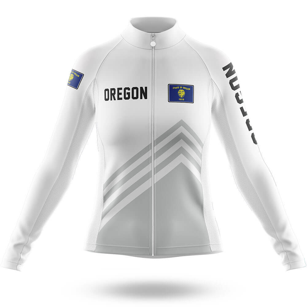 Oregon S4 White - Women - Cycling Kit-Long Sleeve Jersey-Global Cycling Gear