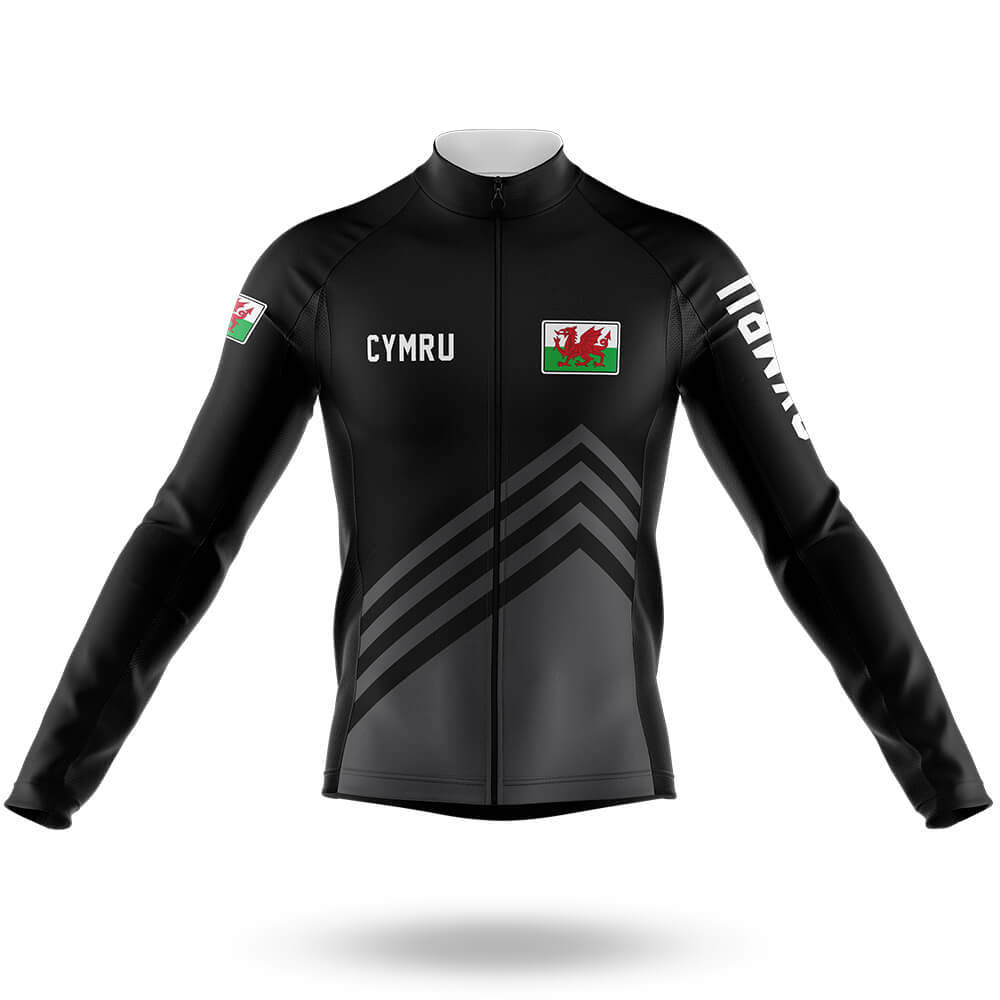 Cymru S5 Black - Men's Cycling Kit-Long Sleeve Jersey-Global Cycling Gear