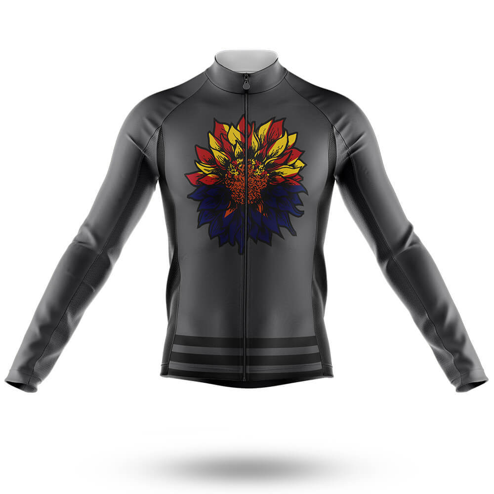 Arizona Sunflower - Grey - Men's Cycling Kit-Long Sleeve Jersey-Global Cycling Gear