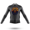 Arizona Sunflower - Grey - Men's Cycling Kit-Long Sleeve Jersey-Global Cycling Gear