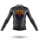 Arizona Sunflower - Grey - Men's Cycling Kit-Long Sleeve Jersey-Global Cycling Gear