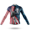 US Navy Veteran Flag - Men's Cycling Kit-Long Sleeve Jersey-Global Cycling Gear
