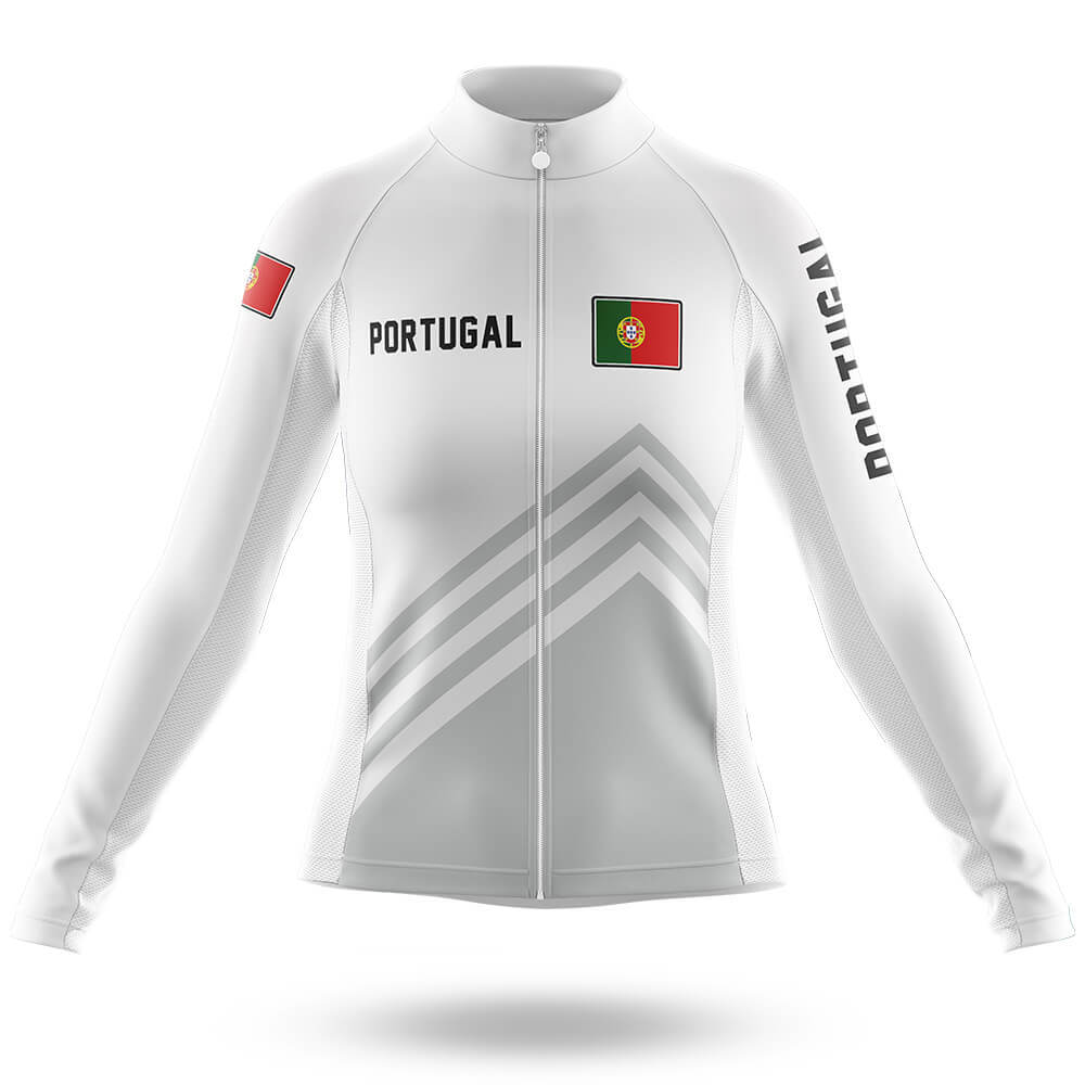 Portugal S5 White - Women - Cycling Kit-Long Sleeve Jersey-Global Cycling Gear