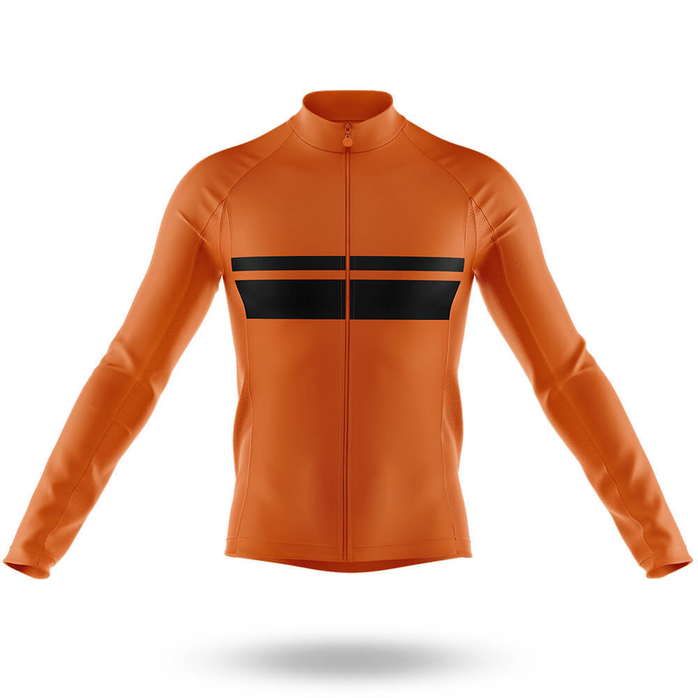 Classic Stripe - Orange - Men's Cycling Kit-Long Sleeve Jersey-Global Cycling Gear