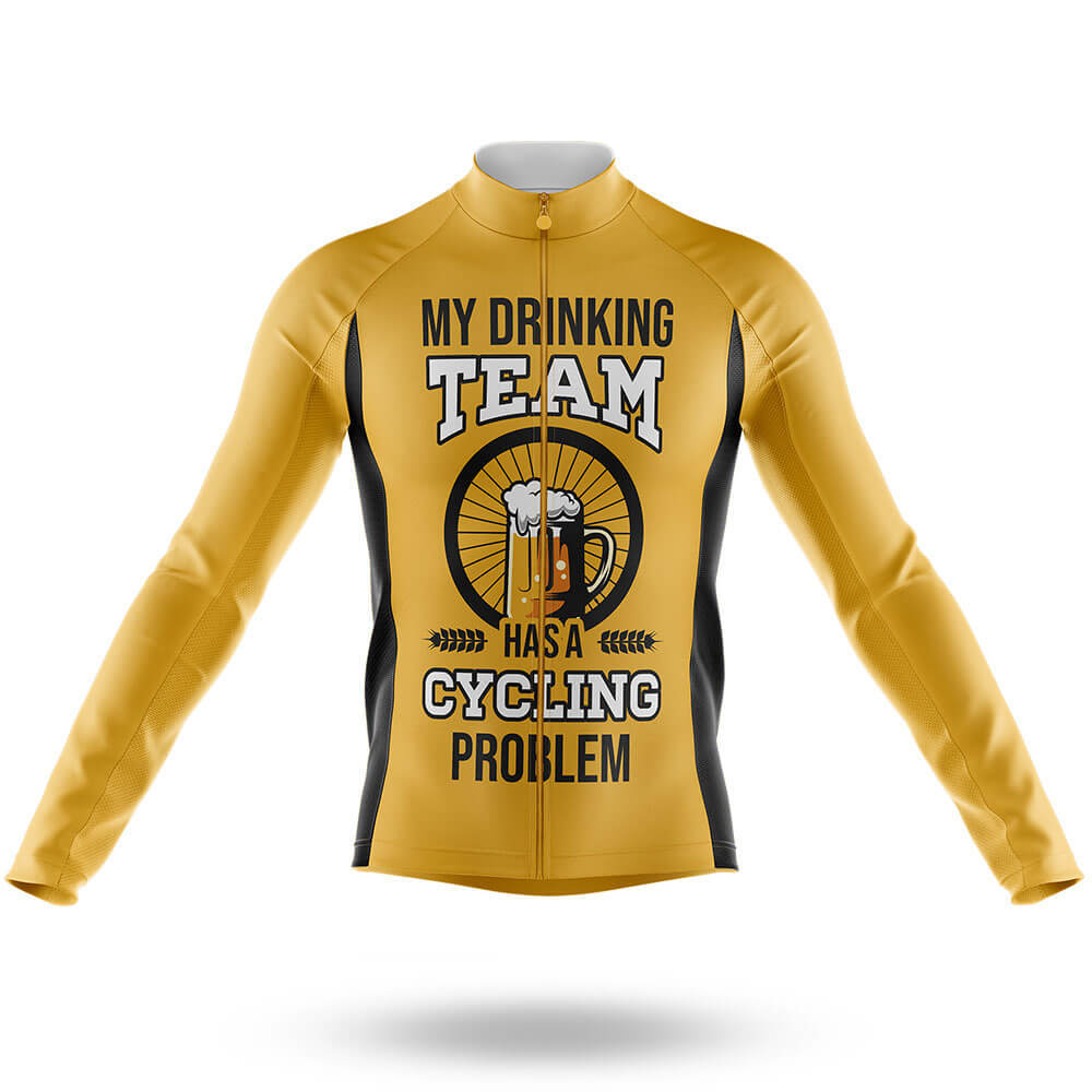 Drinking Team V3 - Men's Cycling Kit-Long Sleeve Jersey-Global Cycling Gear