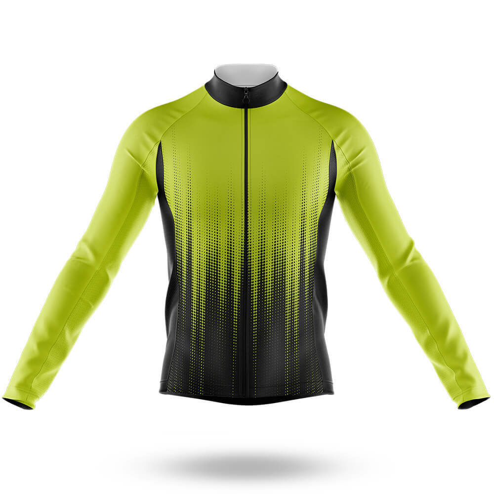 Lime Green - Men's Cycling Kit-Long Sleeve Jersey-Global Cycling Gear