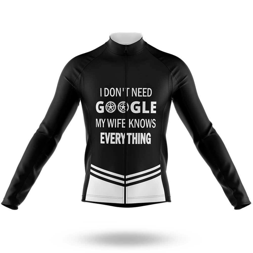 My Wife Knows Everything - Men's Cycling Kit-Long Sleeve Jersey-Global Cycling Gear