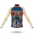 Retro Beer Riding Club Vintage V2 - Men's Cycling Kit-Long Sleeve Jersey-Global Cycling Gear