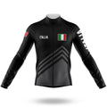 Italia S5 Black - Men's Cycling Kit-Long Sleeve Jersey-Global Cycling Gear