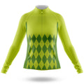 Lime Green - Women's Cycling Kit-Long Sleeve Jersey-Global Cycling Gear