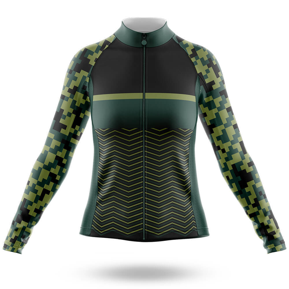 Deep Green - Women - Cycling Kit-Long Sleeve Jersey-Global Cycling Gear