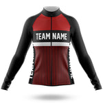 Custom Team Name M6 Red - Women's Cycling Kit-Long Sleeve Jersey-Global Cycling Gear