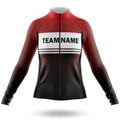 Custom Team Name S2 Black - Women's Cycling Kit-Long Sleeve Jersey-Global Cycling Gear