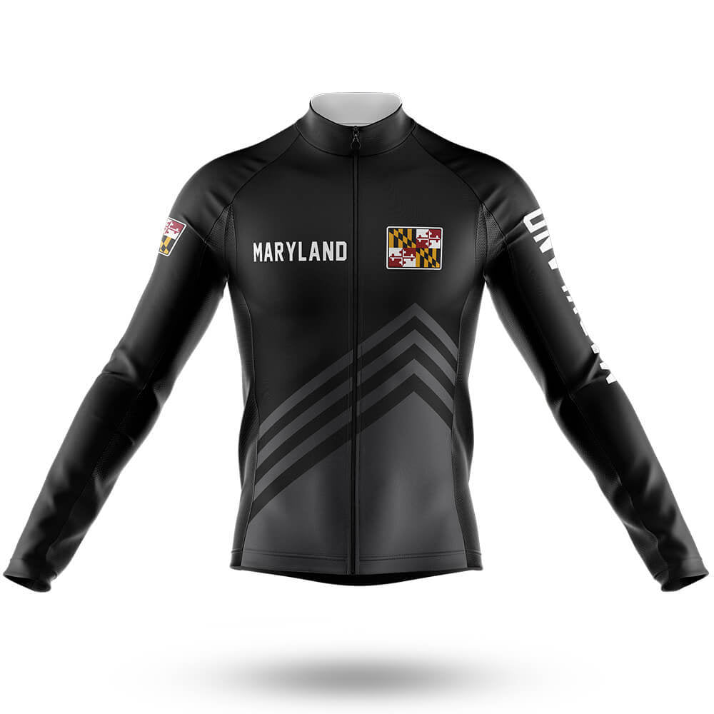 Maryland S4 Black - Men's Cycling Kit-Long Sleeve Jersey-Global Cycling Gear