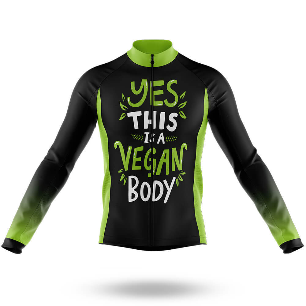 Vegan Fitness - Men's Cycling Kit-Long Sleeve Jersey-Global Cycling Gear