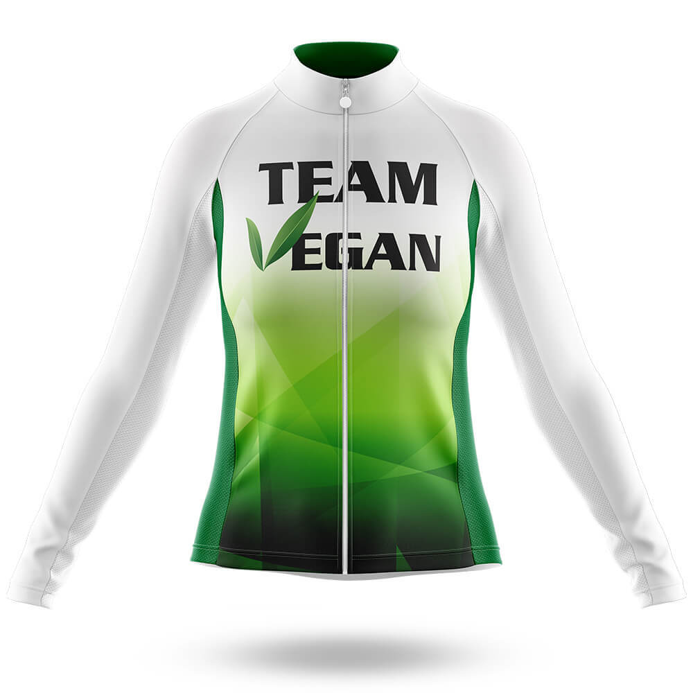 Team Vegan V2 - Women - Cycling Kit-Long Sleeve Jersey-Global Cycling Gear