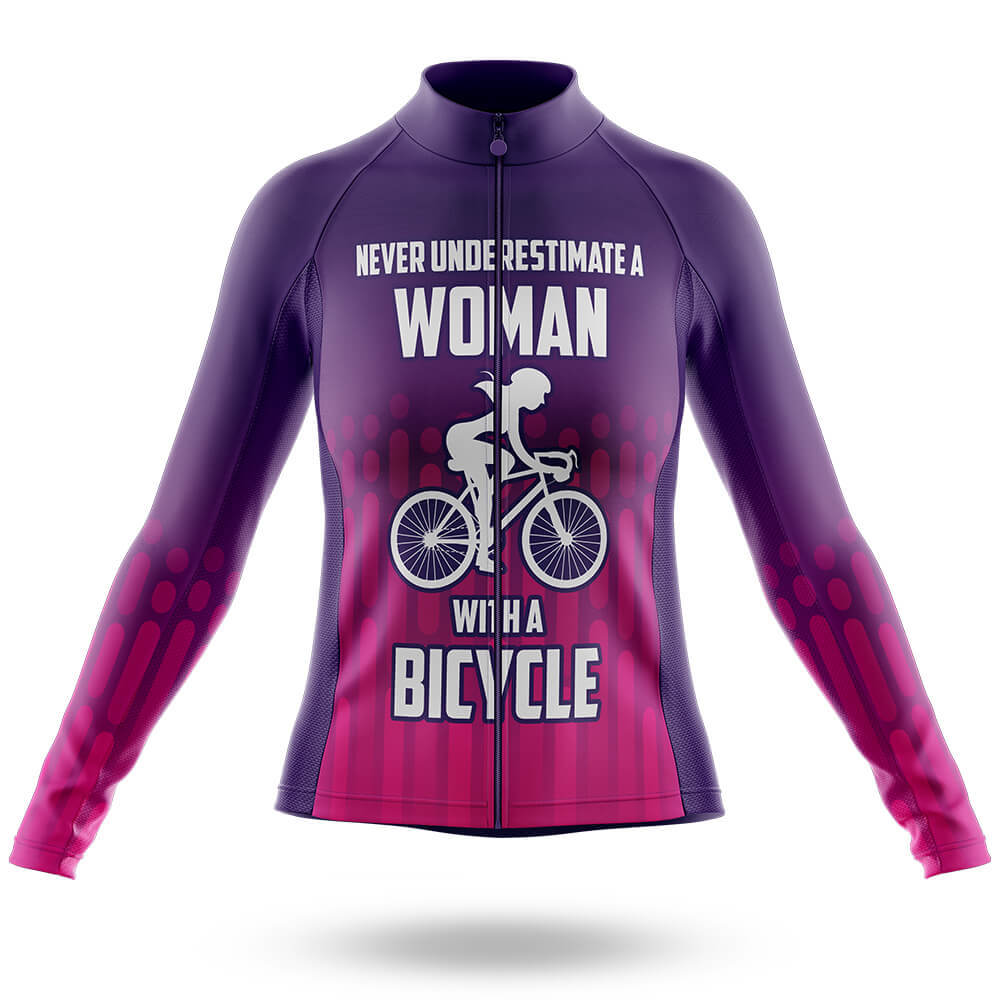 Woman V7 - Women's Cycling Kit-Long Sleeve Jersey-Global Cycling Gear