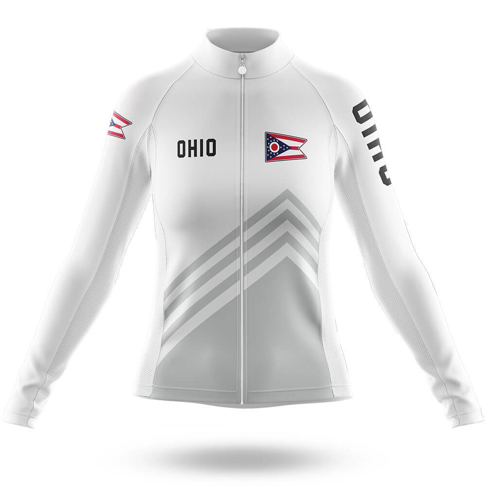 Ohio S4 White - Women - Cycling Kit-Long Sleeve Jersey-Global Cycling Gear