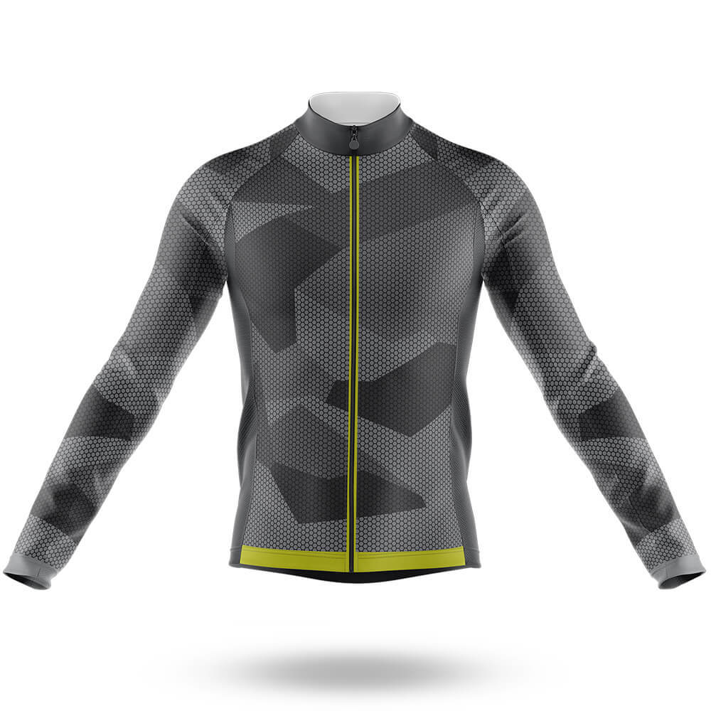 Grey Pattern - Men's Cycling Kit-Long Sleeve Jersey-Global Cycling Gear